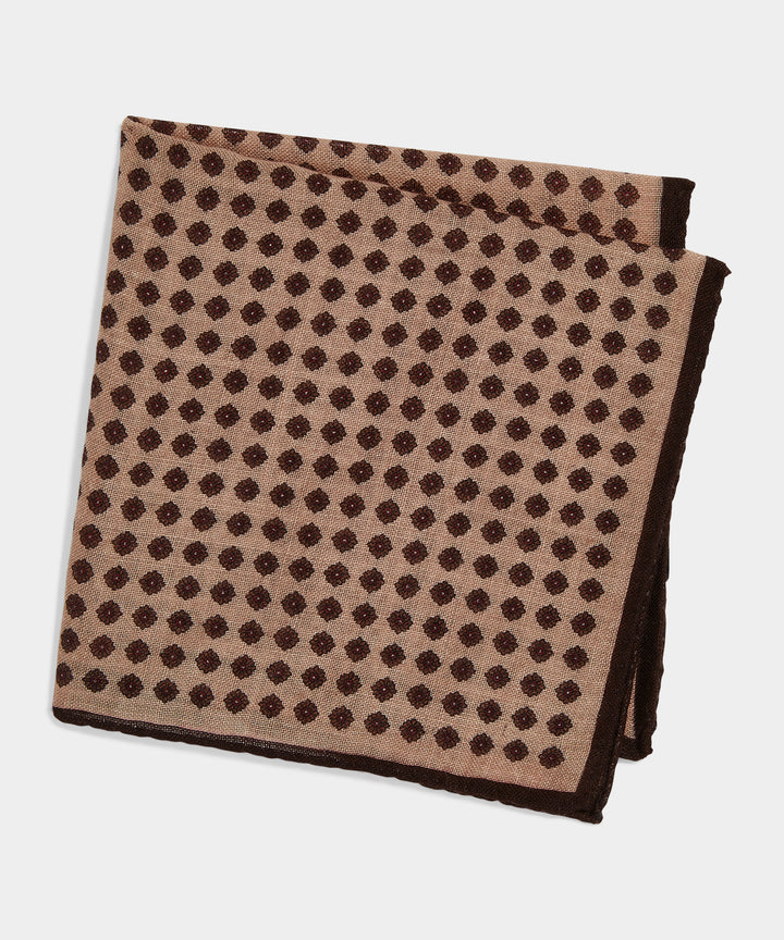Italian Wool Floral Pocket Square