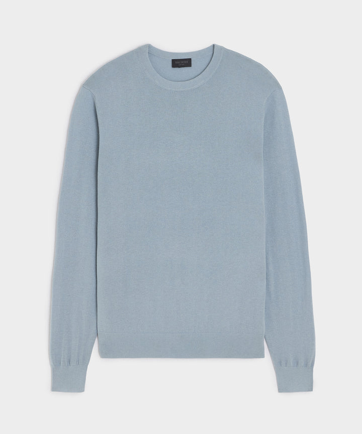 Silk-Cashmere Crewneck Sweater