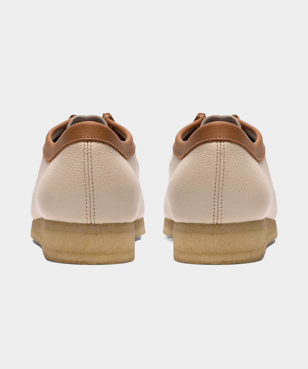 Clarks Wallabee White Combi Leather Shoe