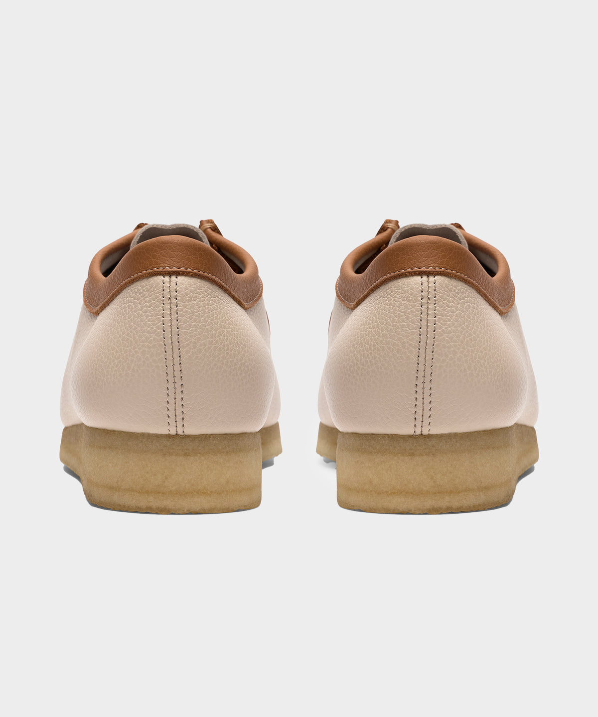 Clarks Wallabee White Combi Leather Shoe
