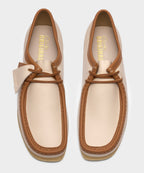 Clarks Wallabee White Combi Leather Shoe