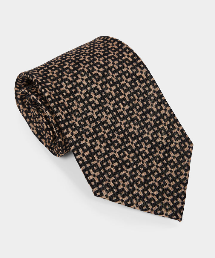 Italian Silk Abstract Maze Tie