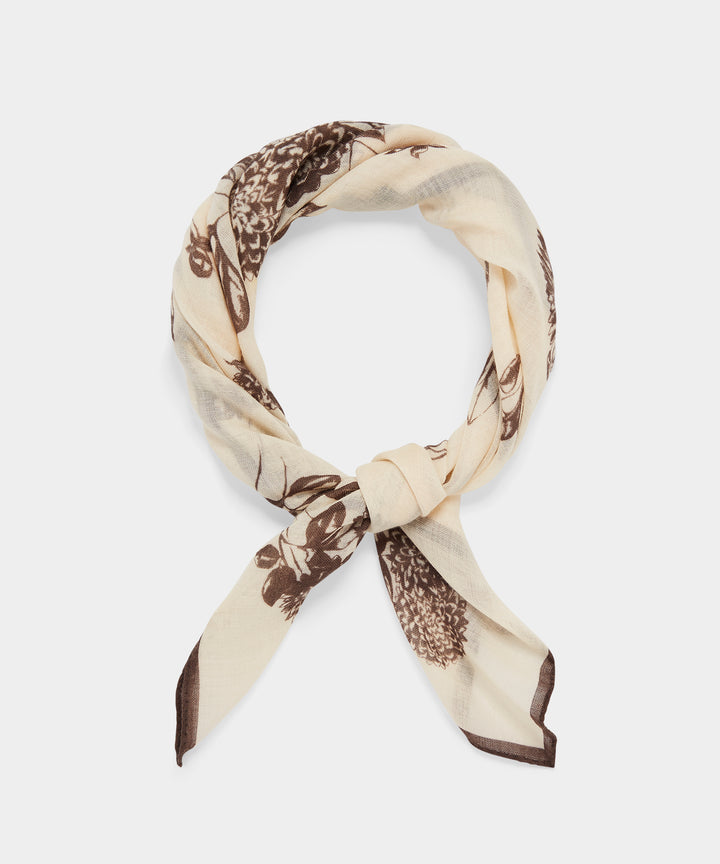 Italian Wool Floral Neckerchief