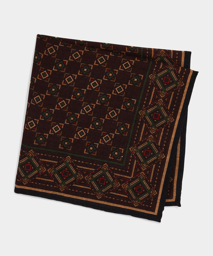 Tile Pocket Square in Red