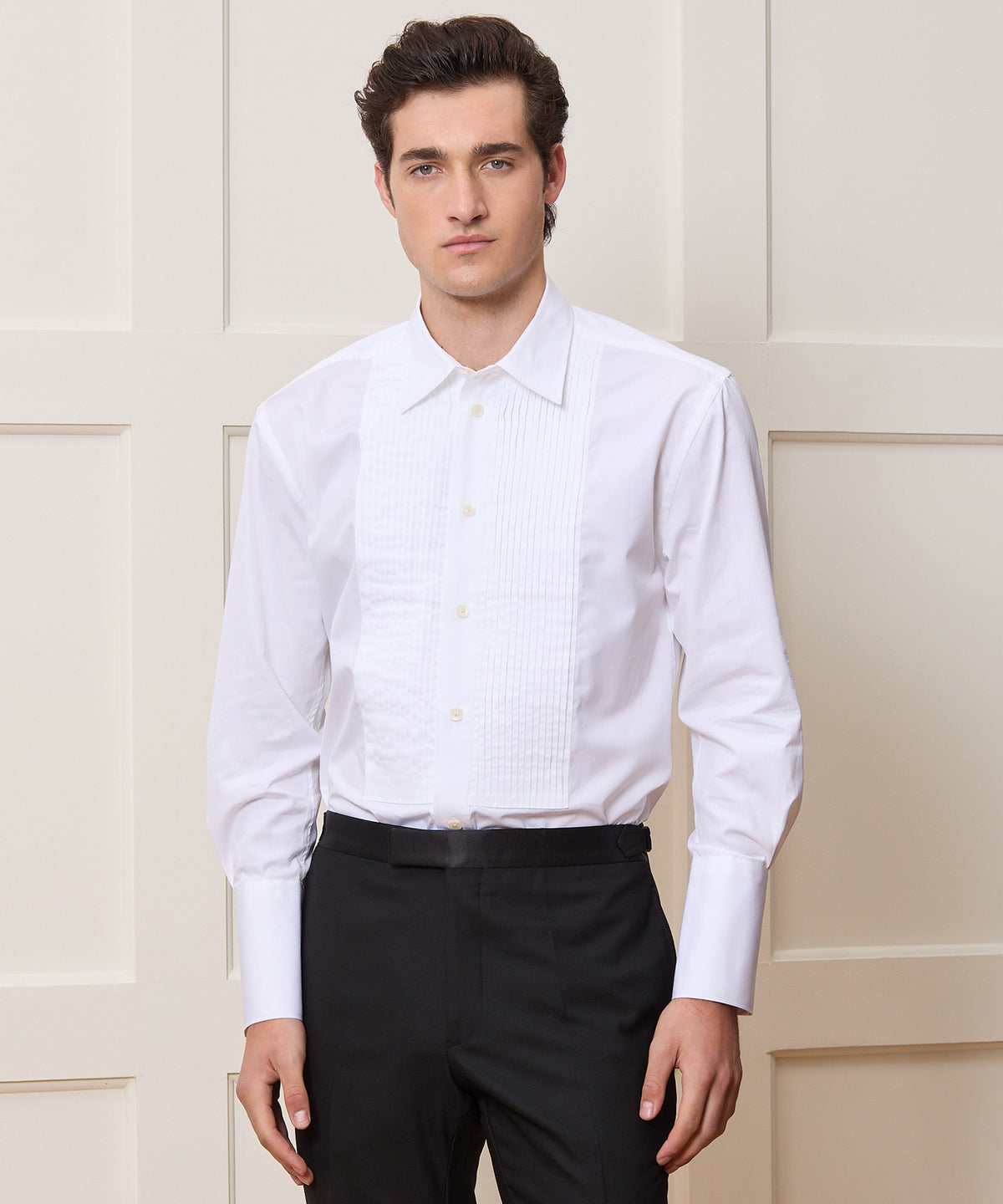 Armando Cabral Pleat Bib Tuxedo Shirt