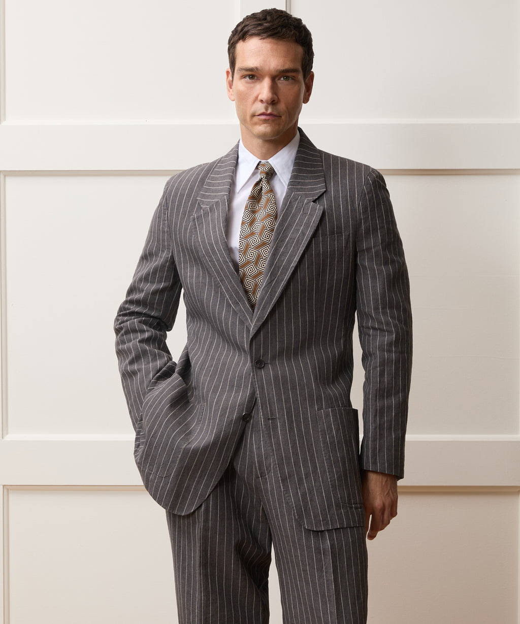 Italian Linen-Cotton Single-Breasted Wythe Jacket