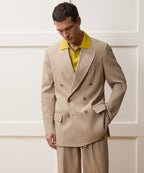 Italian Linen-Silk Herringbone Wythe Jacket