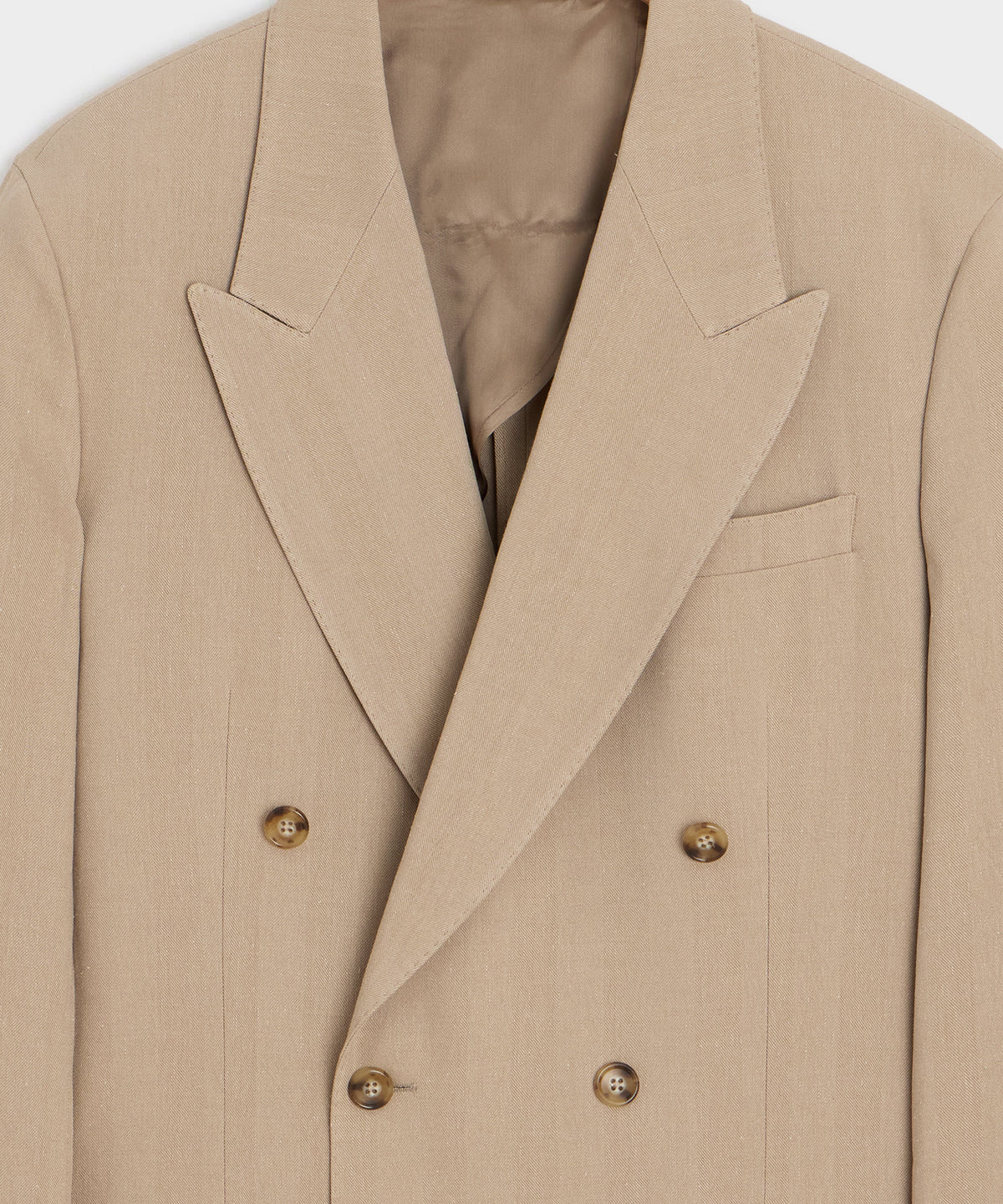Italian Linen-Silk Herringbone Wythe Jacket