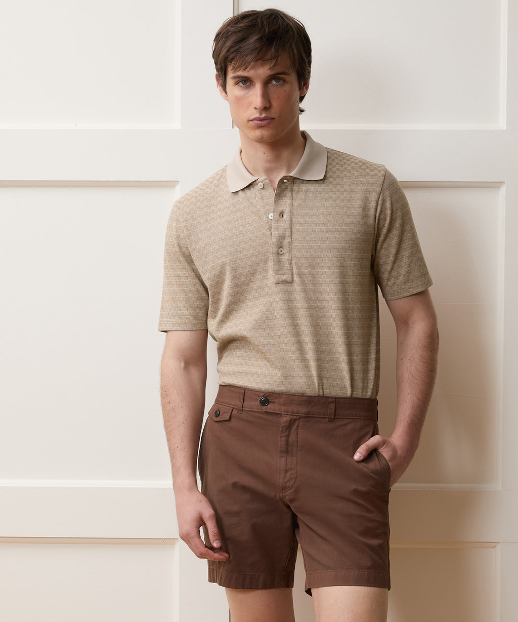 Grid Pique Polo