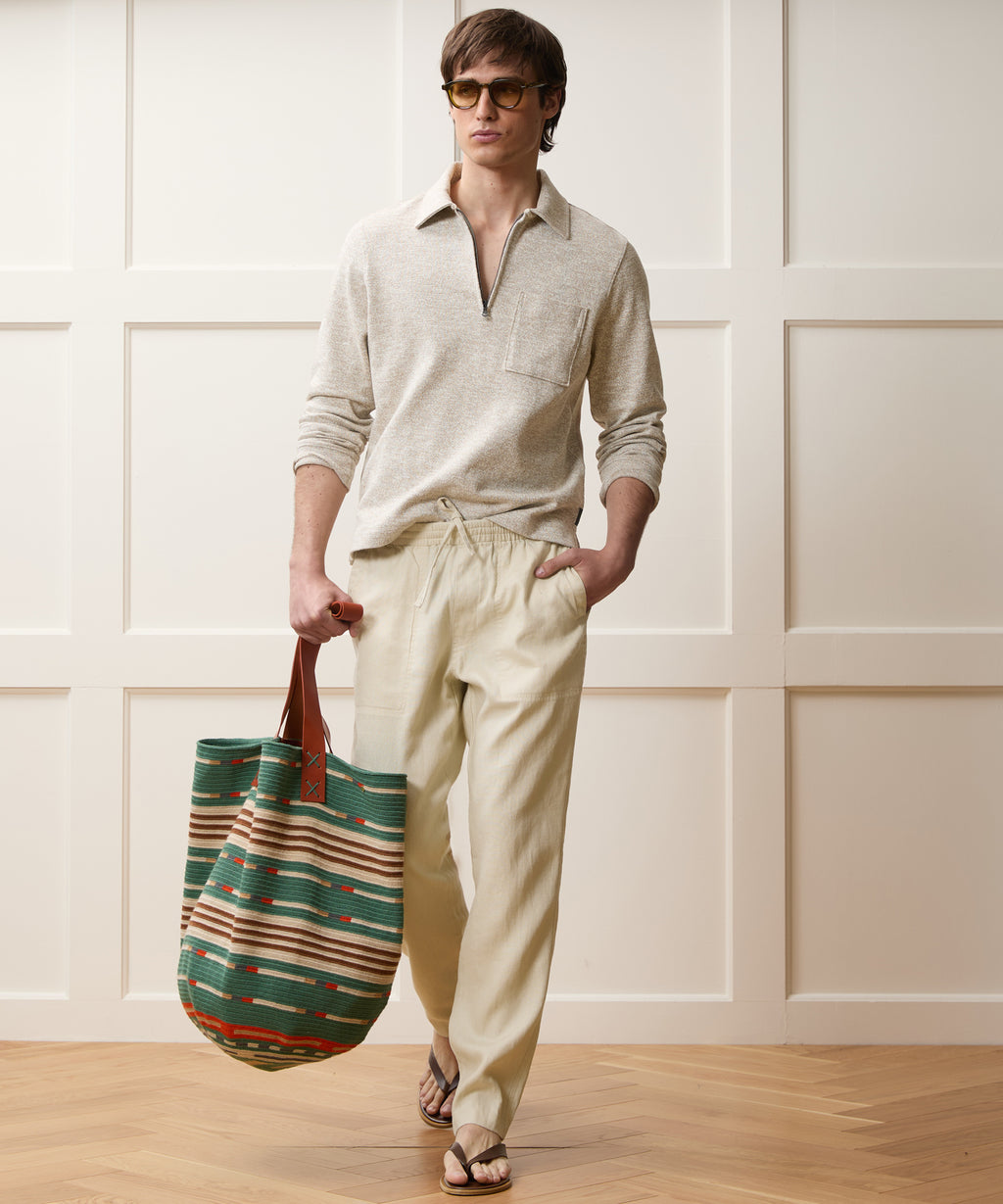 Heathered Quarter-Zip Polo