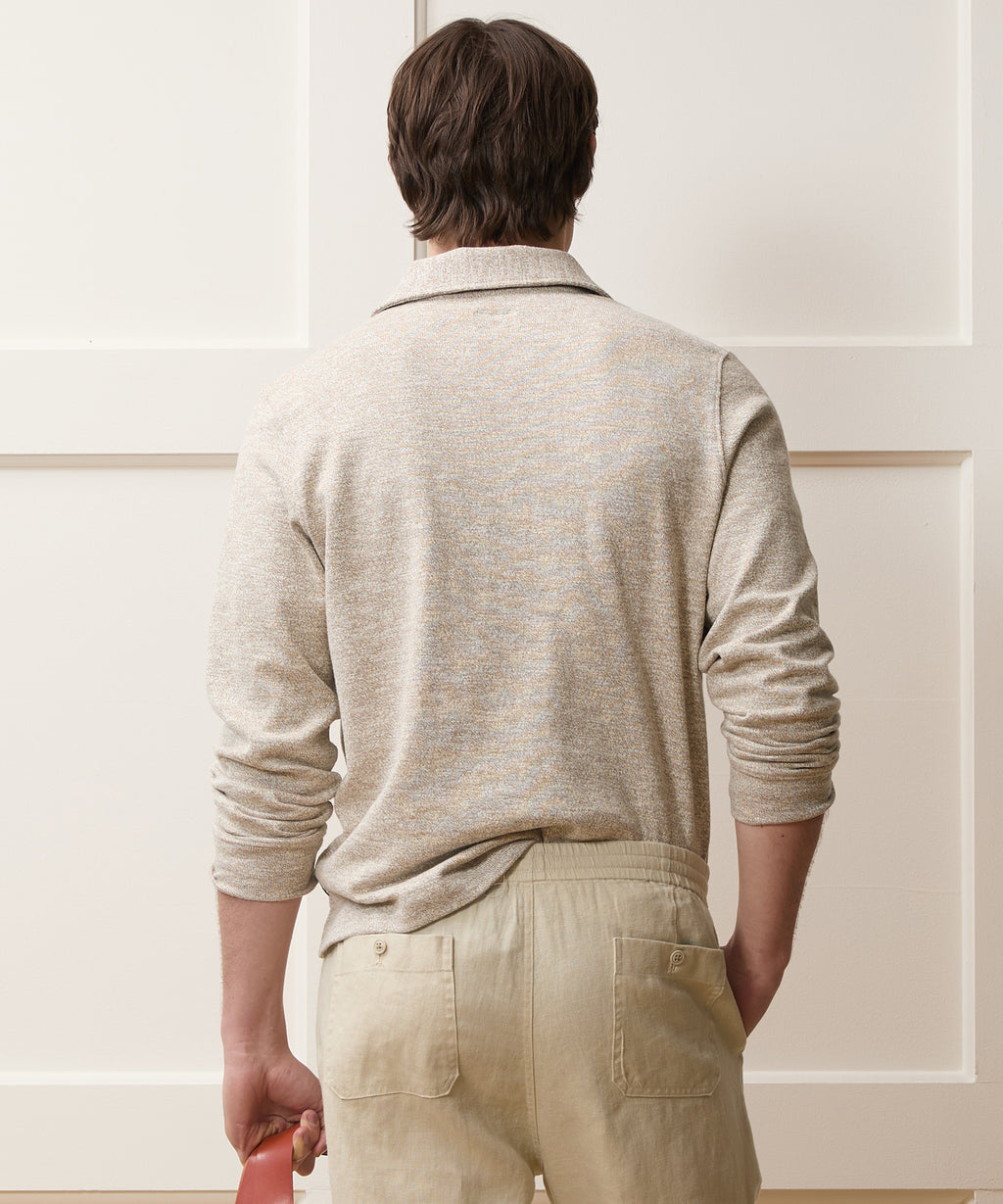 Heathered Quarter-Zip Polo