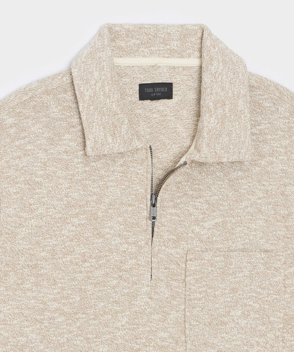 Heathered Quarter-Zip Polo