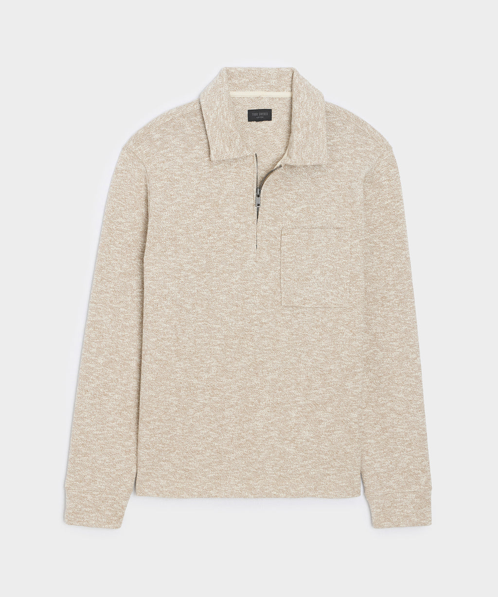 Heathered Quarter-Zip Polo