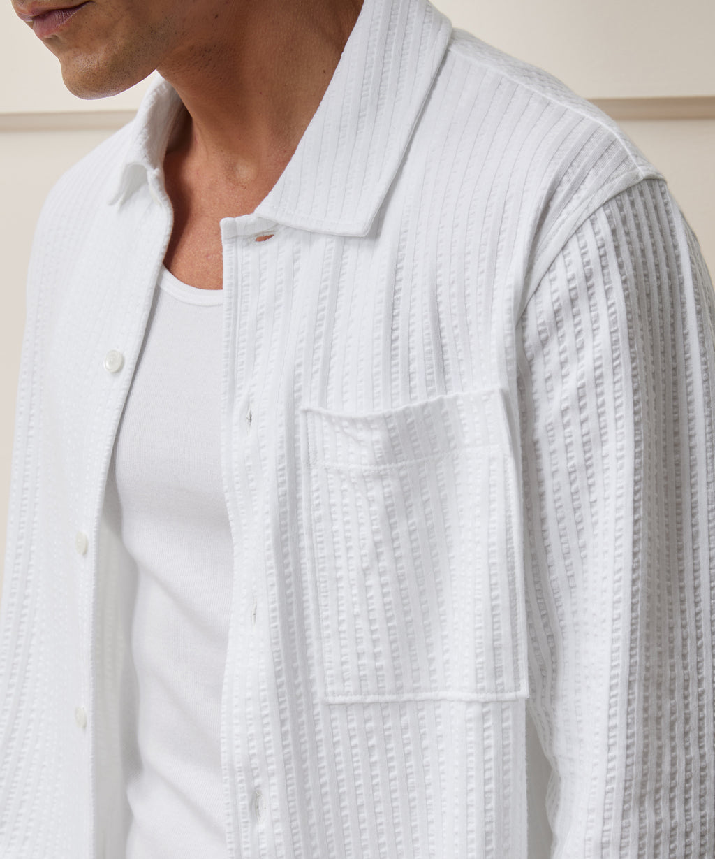 Knit Seersucker Shirt