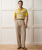 Italian Linen-Silk Herringbone Wythe Trouser