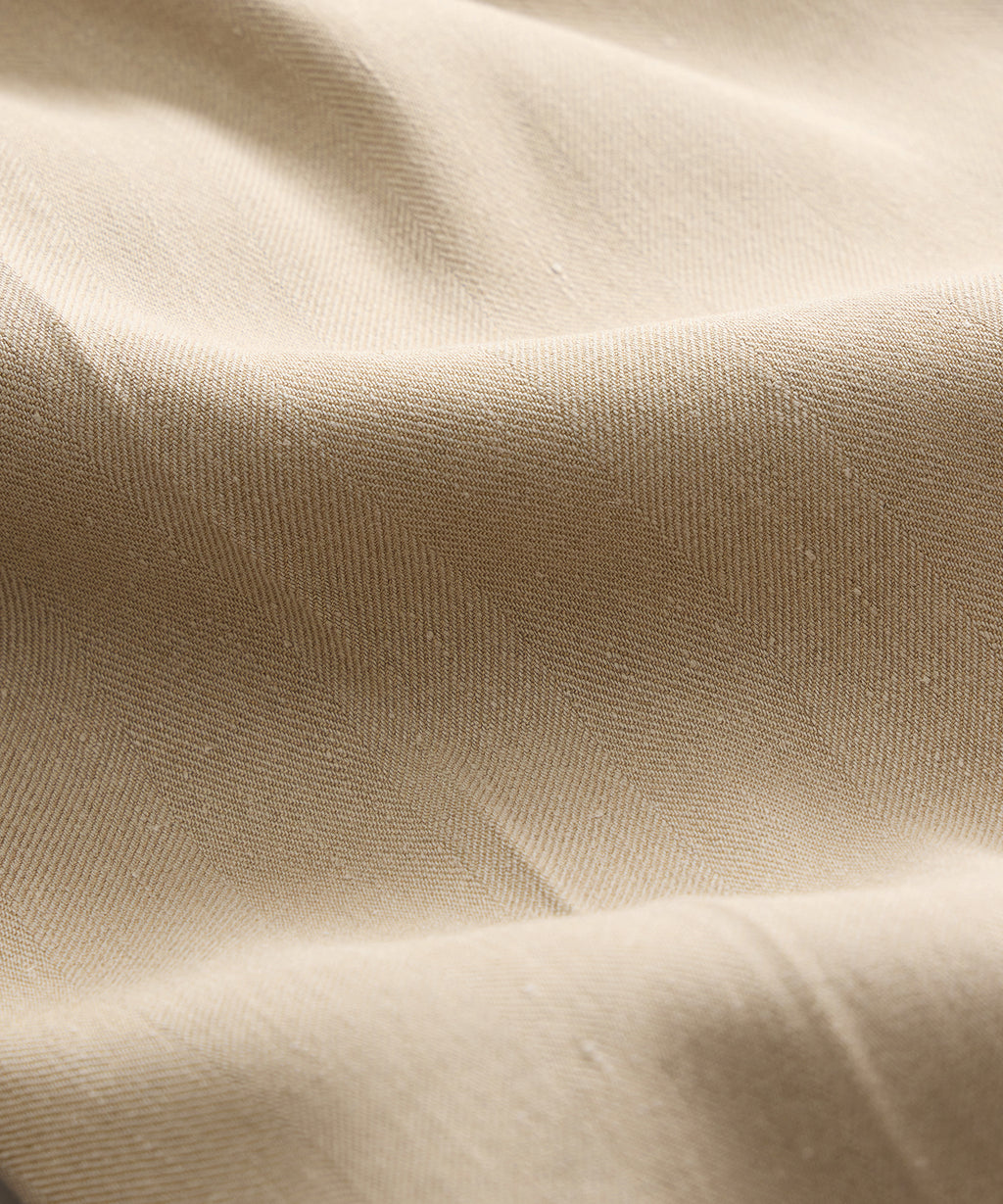 Italian Linen-Silk Herringbone Wythe Trouser