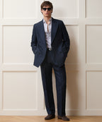 Italian Linen-Cotton Pinstripe Wythe Trouser