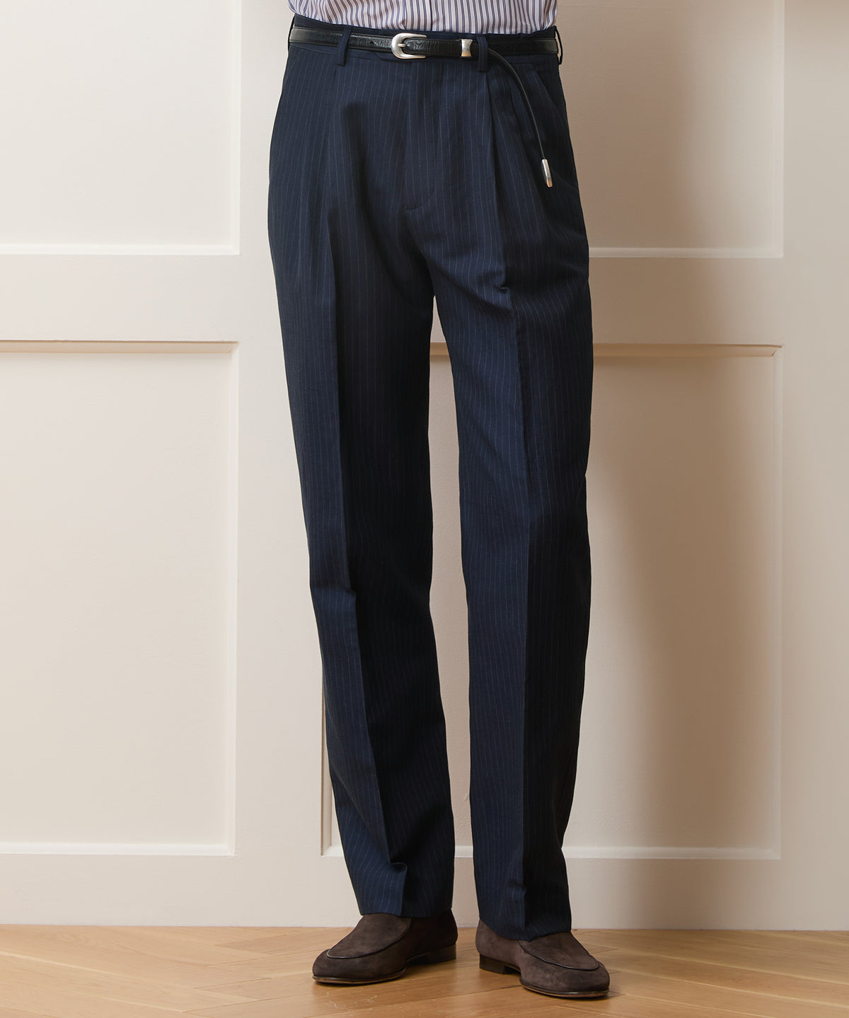 Italian Linen-Cotton Pinstripe Wythe Suit