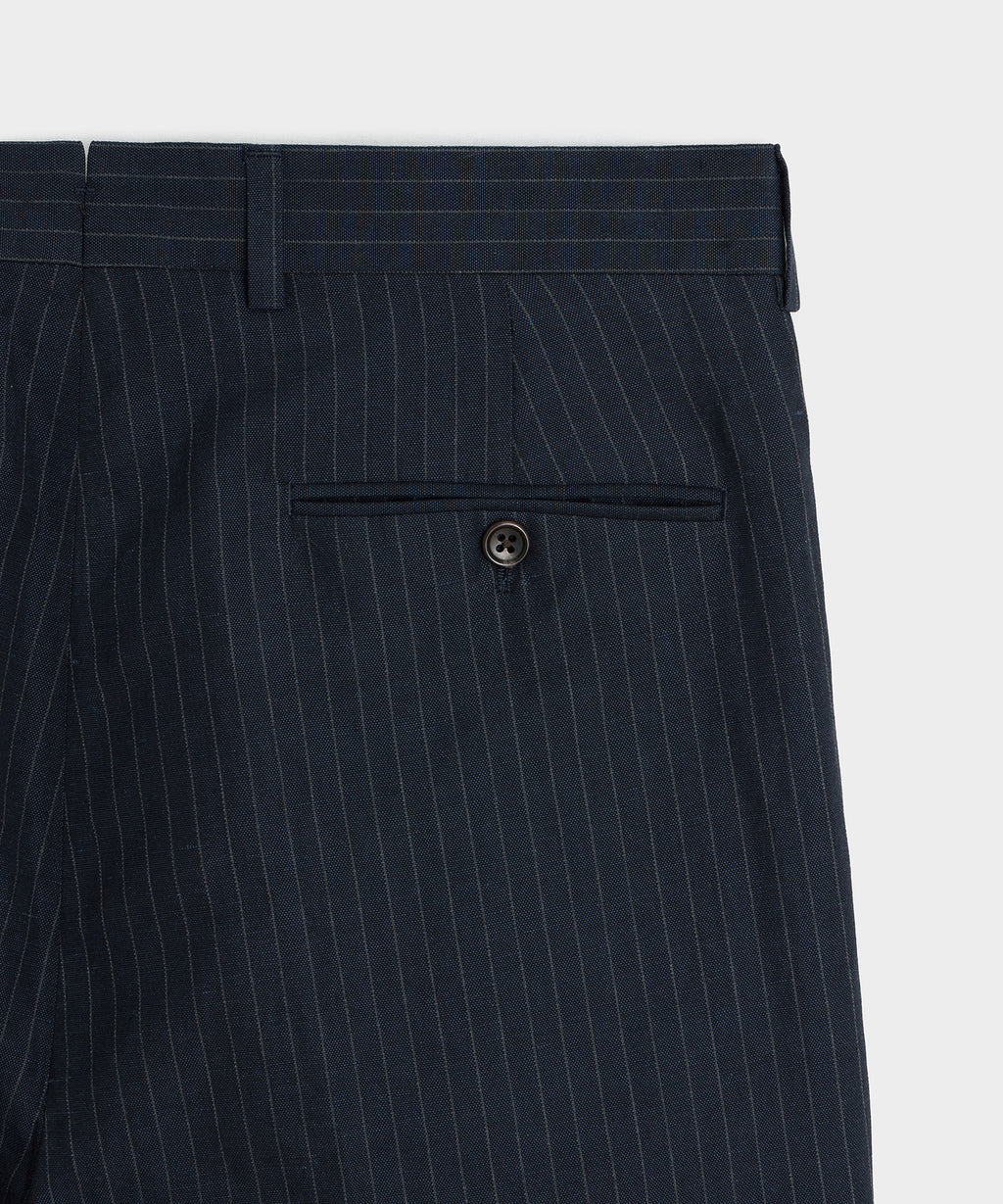 Italian Linen-Cotton Pinstripe Wythe Trouser
