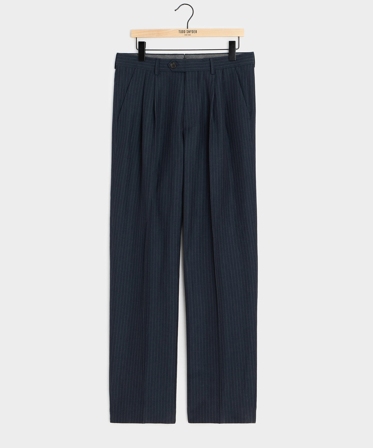 Italian Linen-Cotton Pinstripe Wythe Trouser