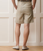 Italian Linen Pinstripe Leisure Short