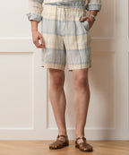 Italian Linen Plaid Leisure Short