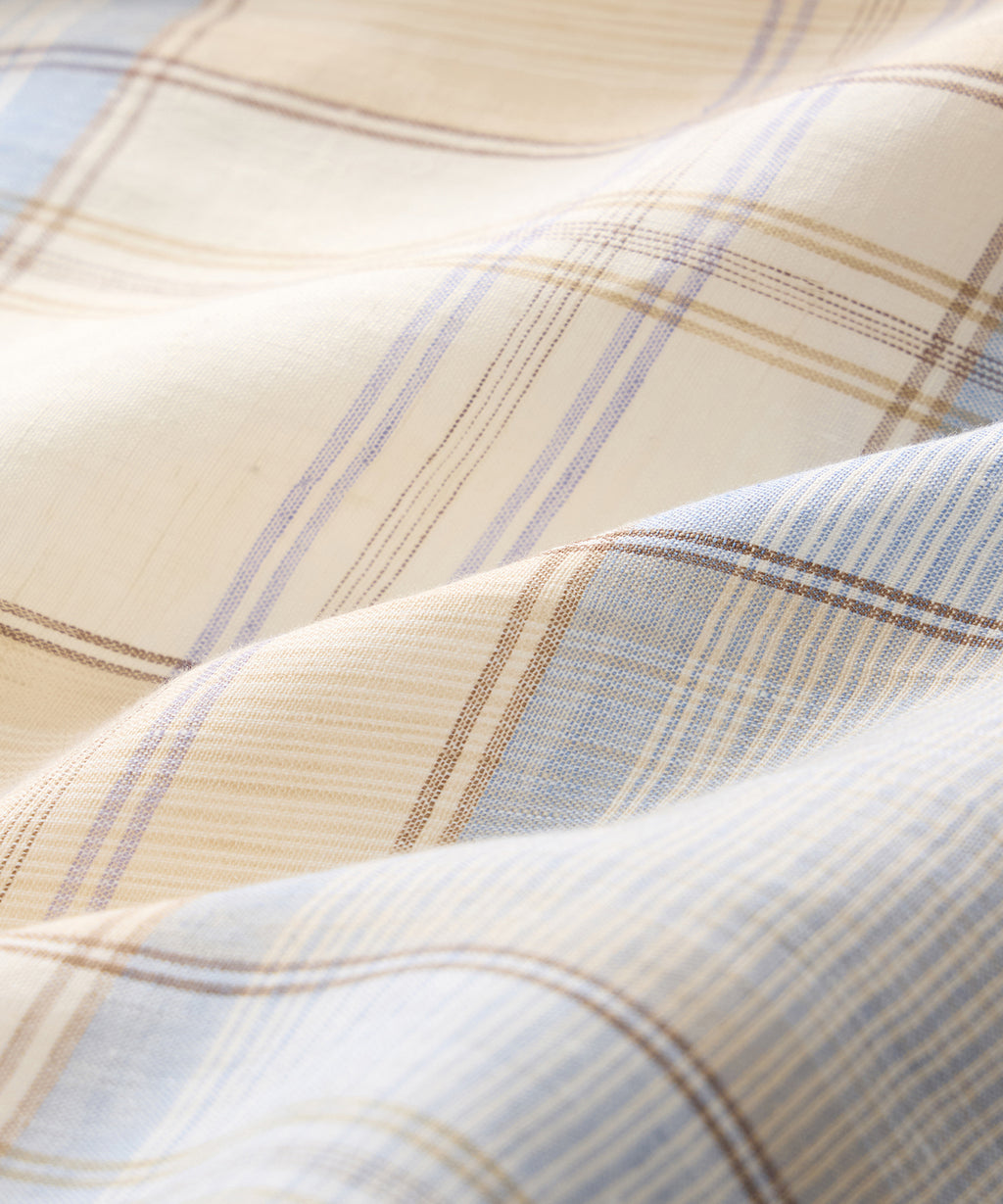 Italian Linen Plaid Leisure Short