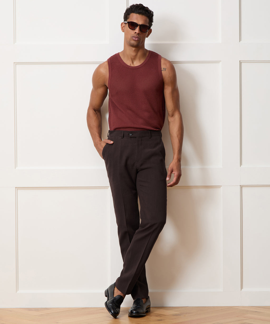 Italian Sueded Linen Sutton Trouser