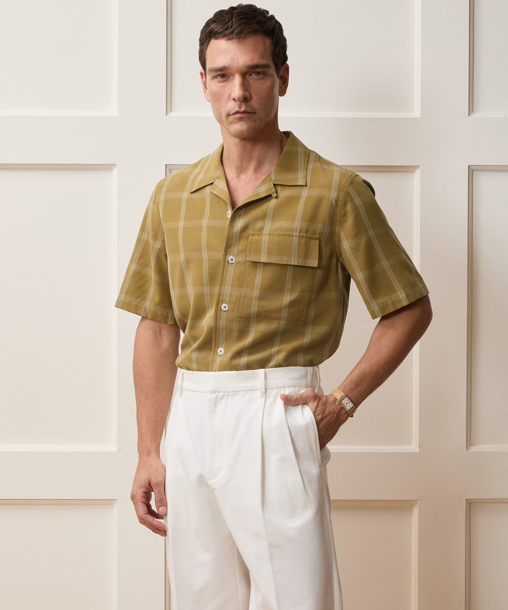 Sand-Washed Silk Studio Shirt