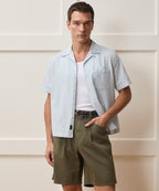Jacquard Indigo Capri Shirt
