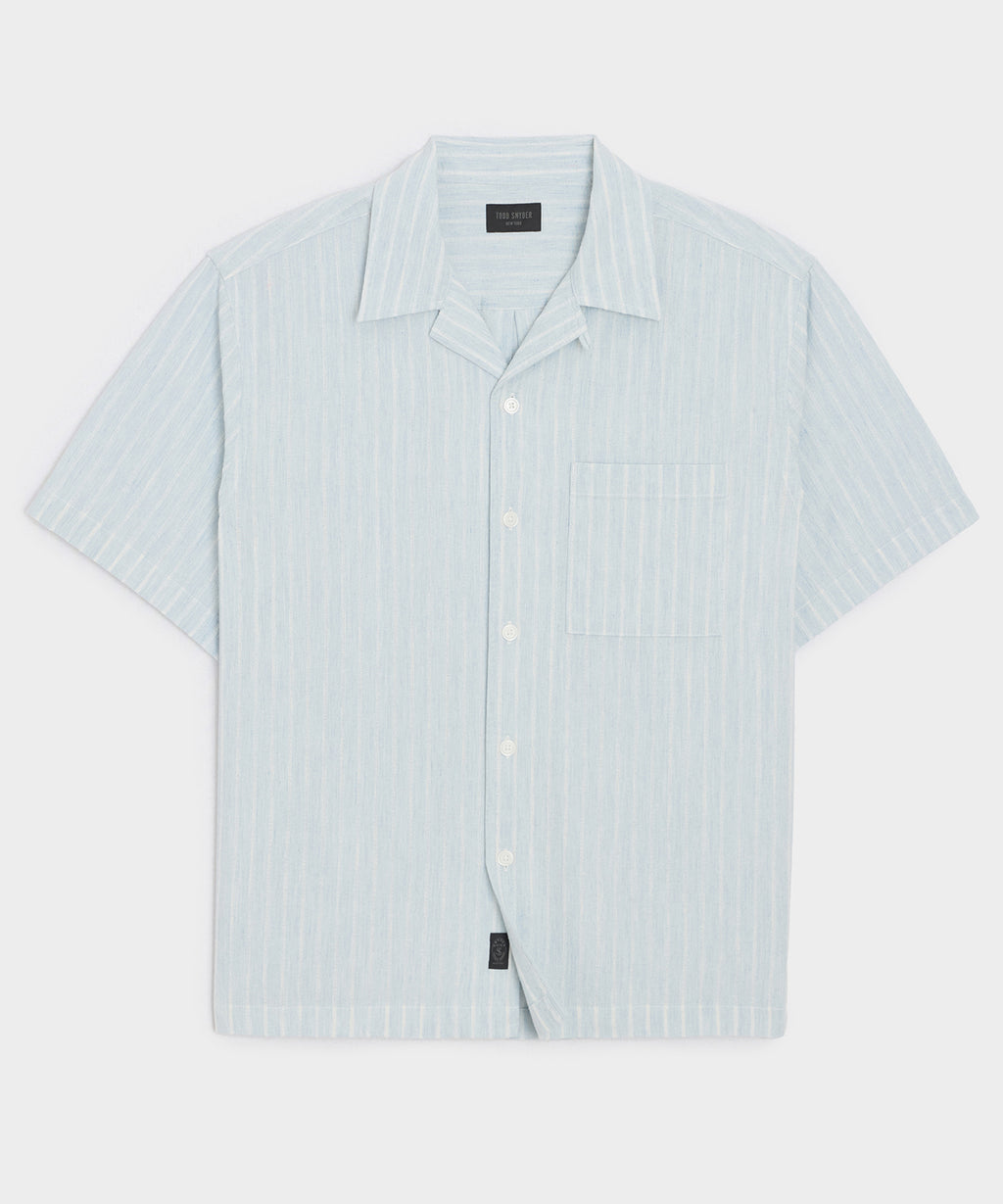 Jacquard Indigo Capri Shirt