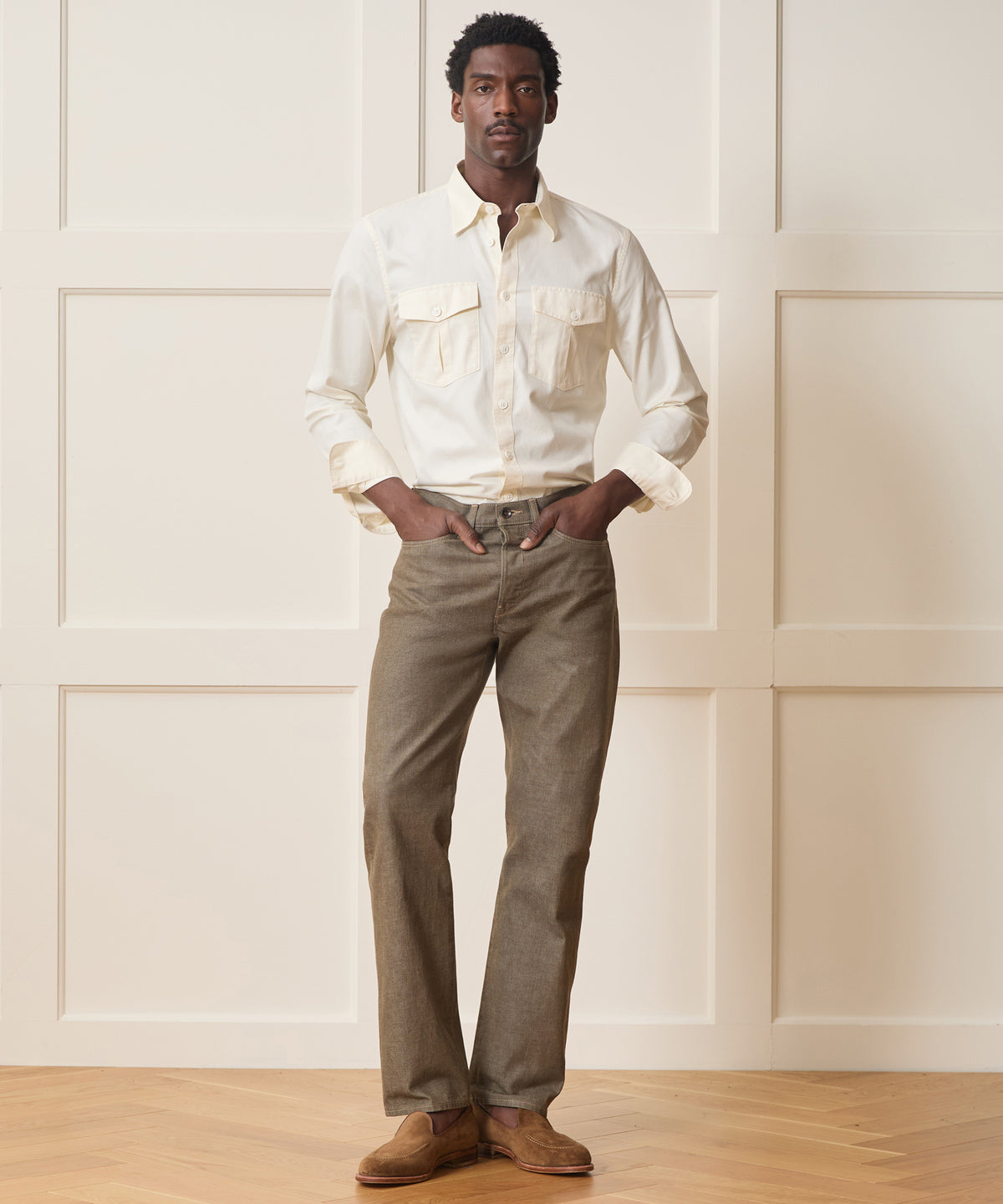 Straight Fit Lightweight Japanese Selvedge Jean in Whiskey