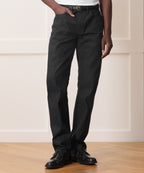 Straight Fit Lightweight Japanese Selvedge Jean in Dark Charcoal