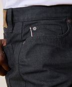 Straight Fit Lightweight Japanese Selvedge Jean in Dark Charcoal