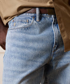 Straight Fit Jean in Washed Blue