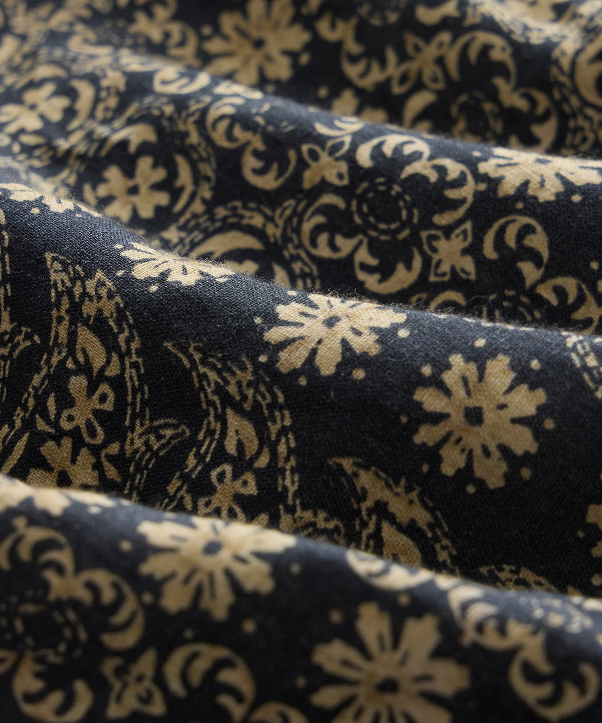 Linen Batik Camp Collar Shirt