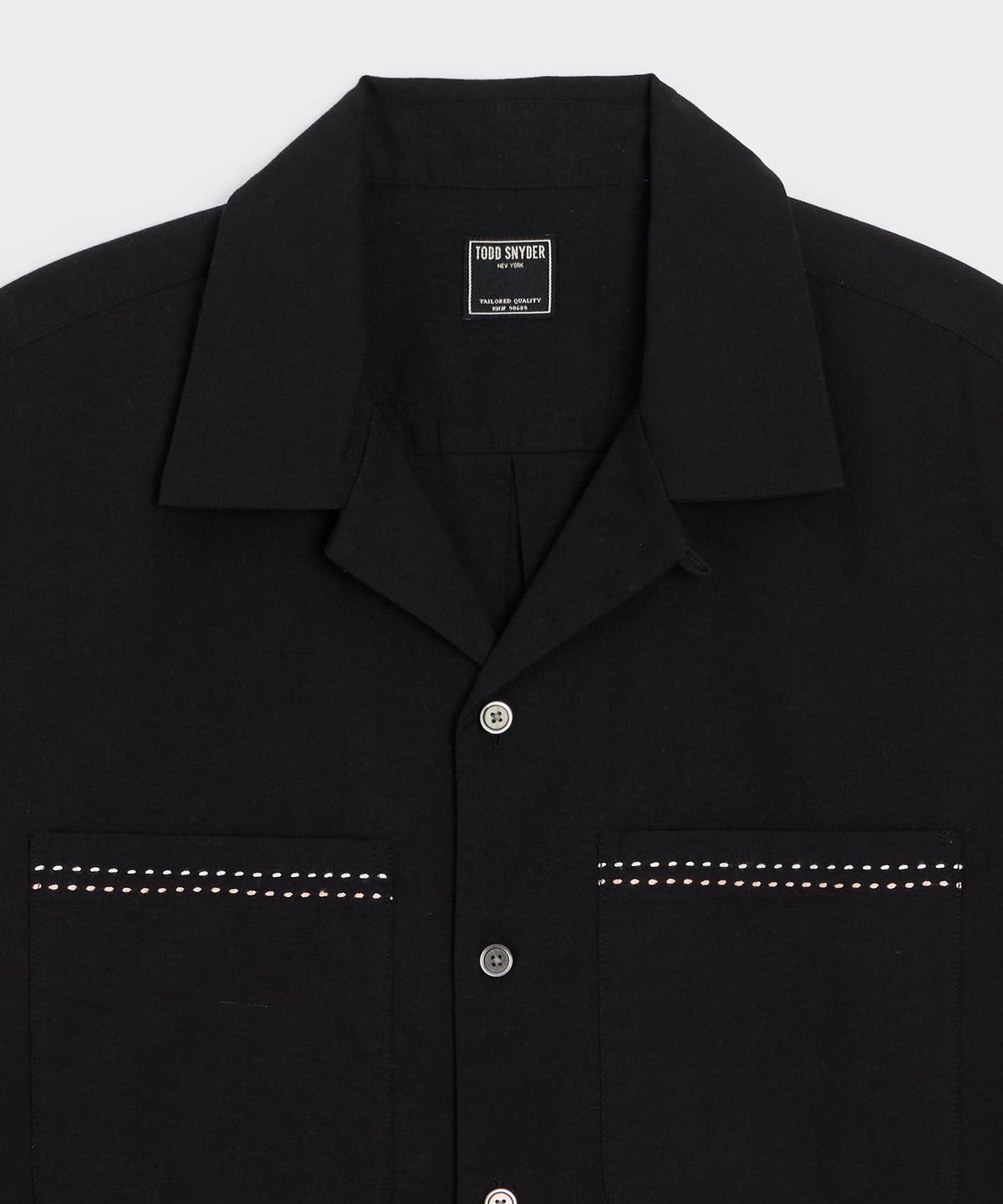 Embroidered Camp Collar Shirt
