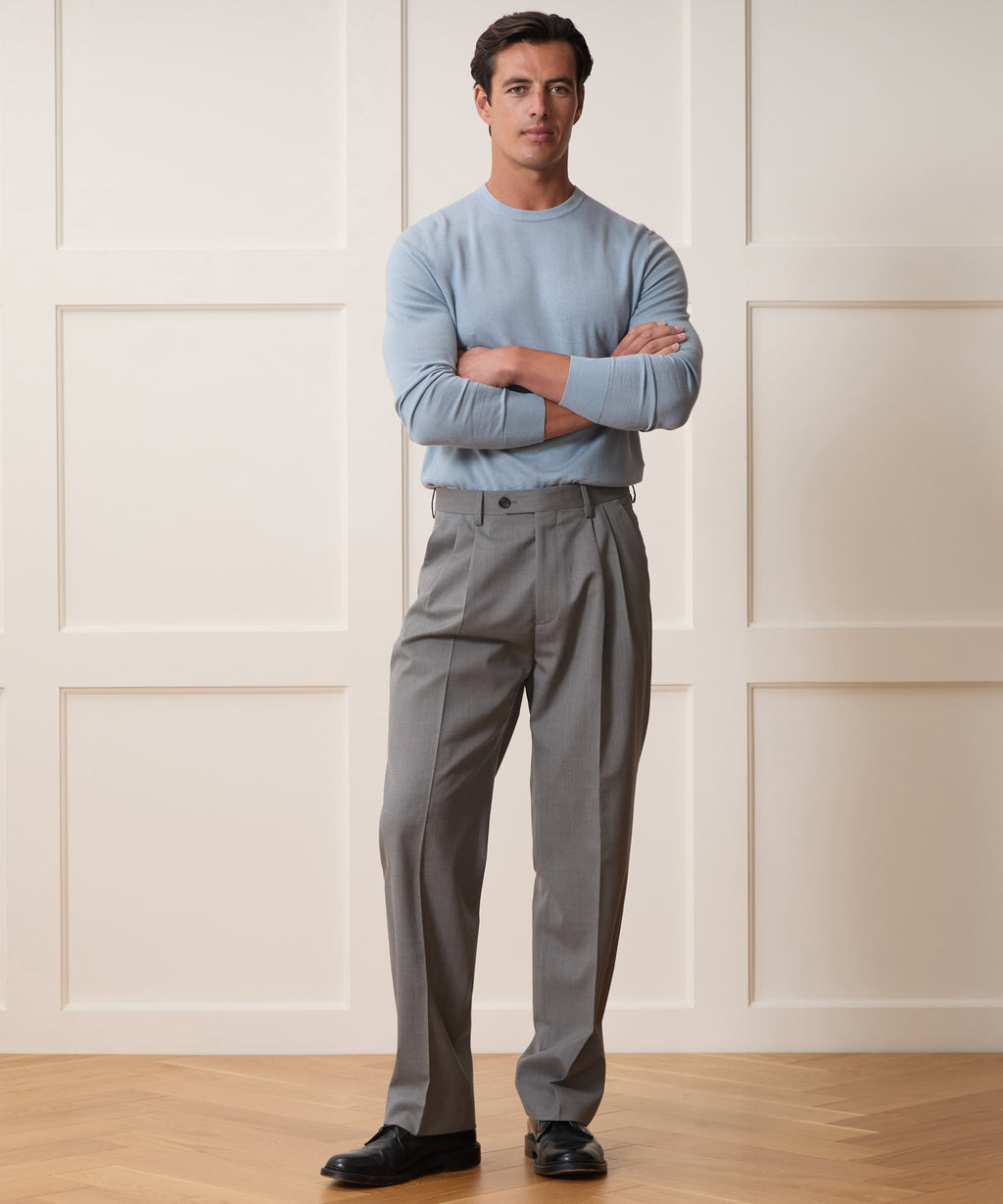 Silk-Cashmere Crewneck Sweater
