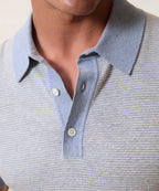Linen Stripe Sweater Polo