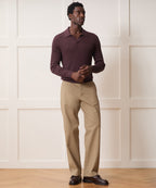 Silk-Cashmere Ribbed Montauk Sweater Polo