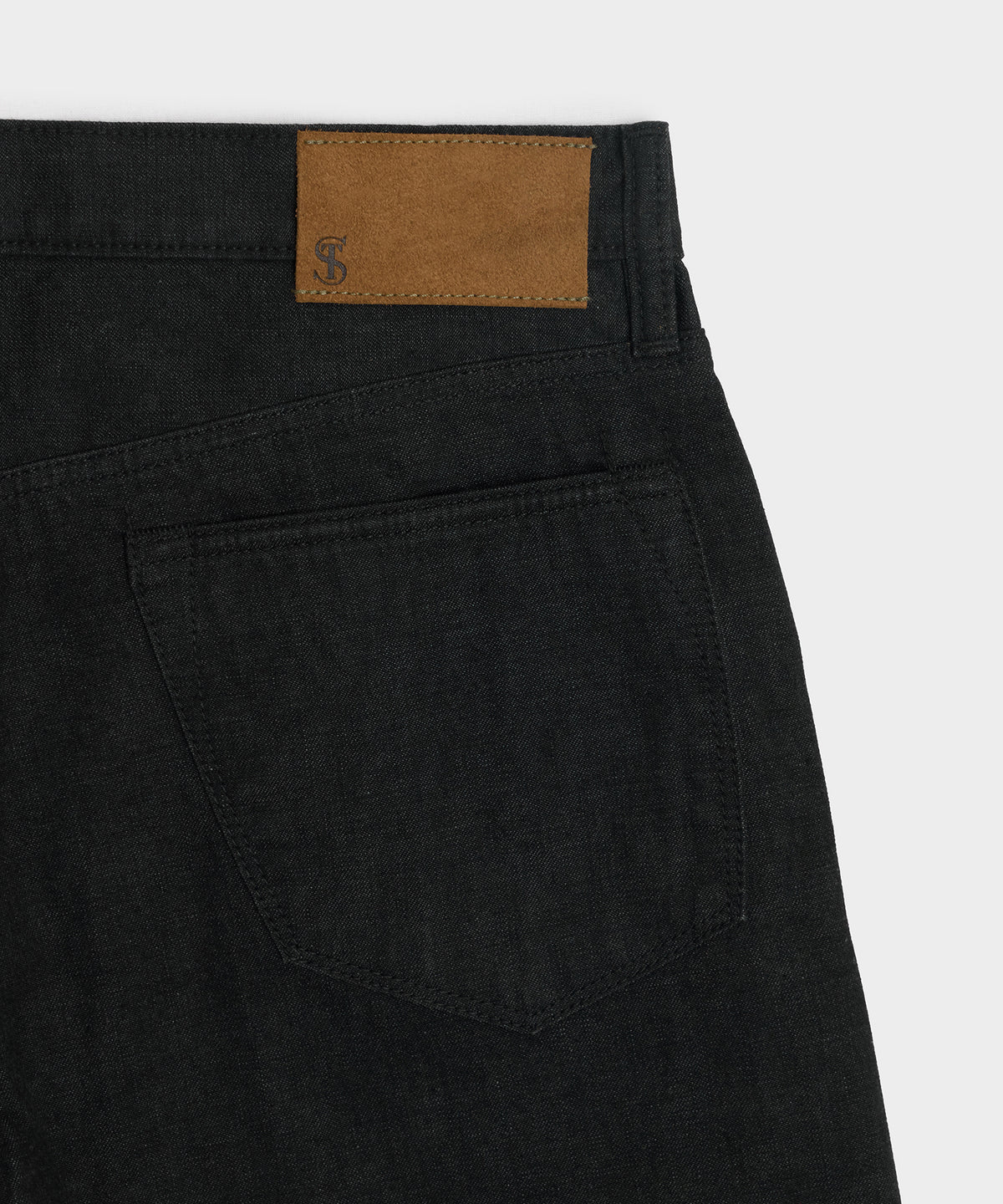 Straight Fit Lightweight Japanese Selvedge Jean in Dark Charcoal