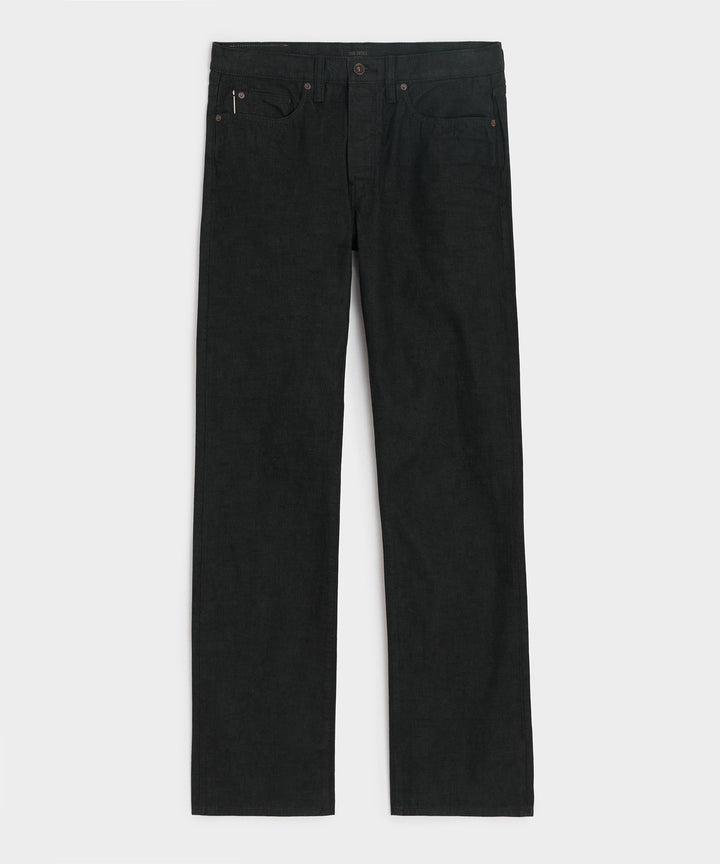 Straight Fit Lightweight Japanese Selvedge Jean in Dark Charcoal