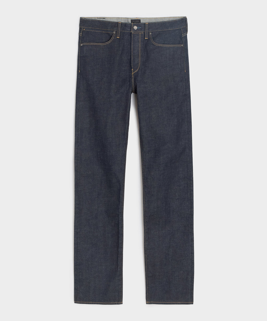 Straight Fit Japanese Selvedge Stretch Jean in Indigo