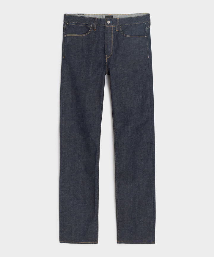 Straight Fit Japanese Selvedge Stretch Jean in Indigo