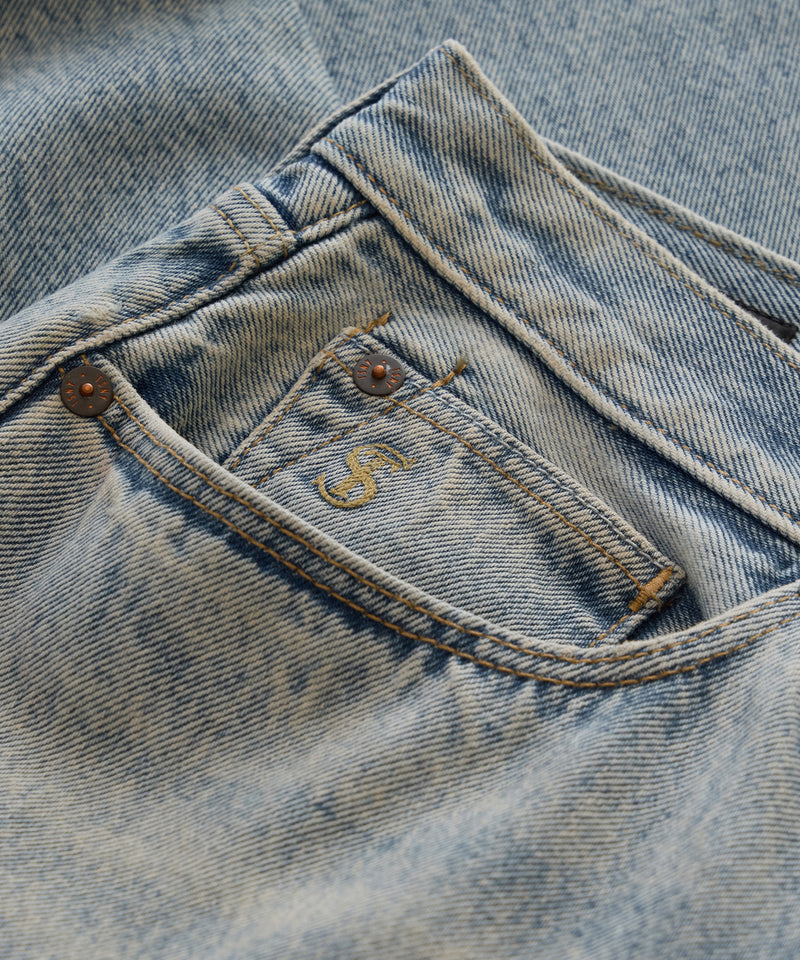 High-Rise Slim Fit Jean in Light Indigo