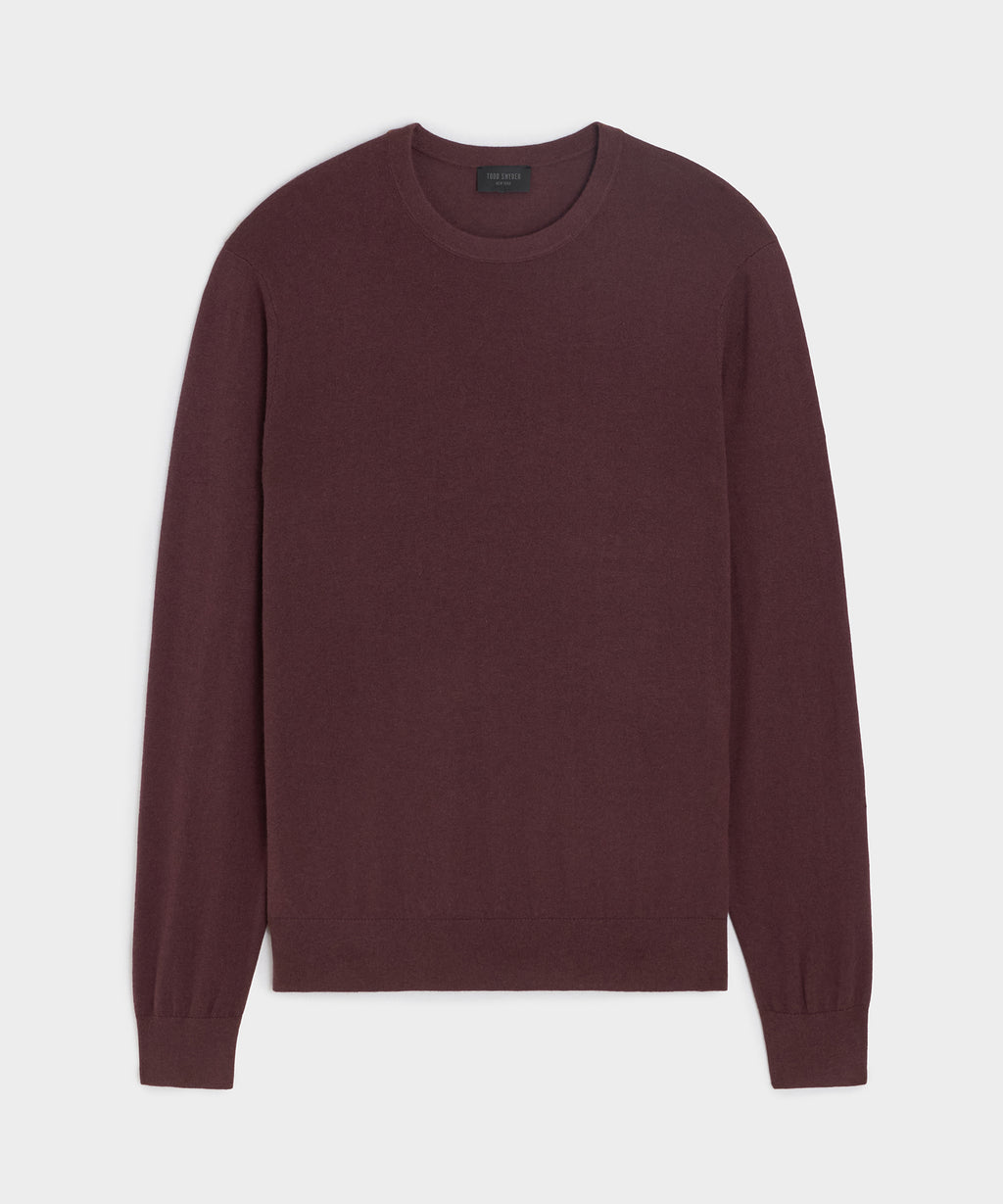 Silk-Cashmere Crewneck Sweater