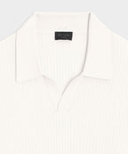 Silk-Cashmere Ribbed Montauk Sweater Polo
