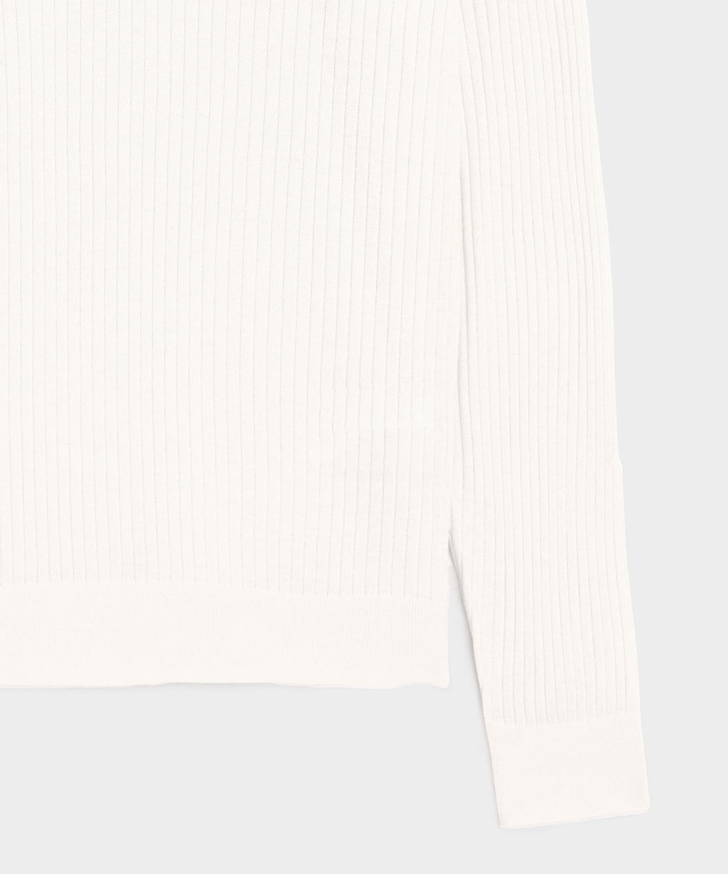 Silk-Cashmere Ribbed Montauk Sweater Polo
