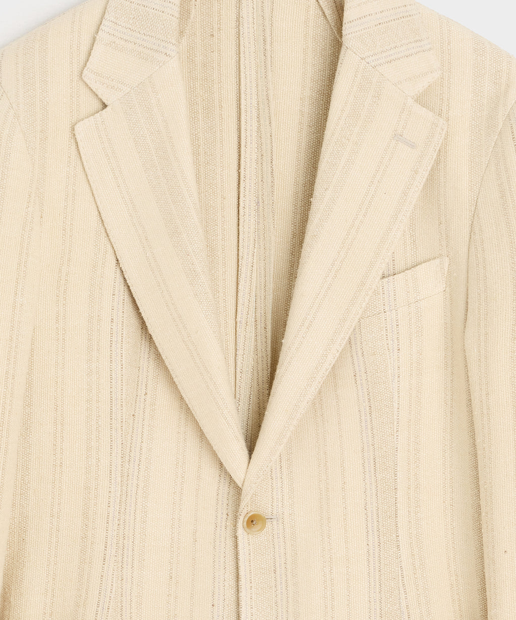 Italian Linen Silk Double Stripe Sport Coat