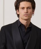 Relaxed Italian Wool Double-Breasted Shawl Tuxedo